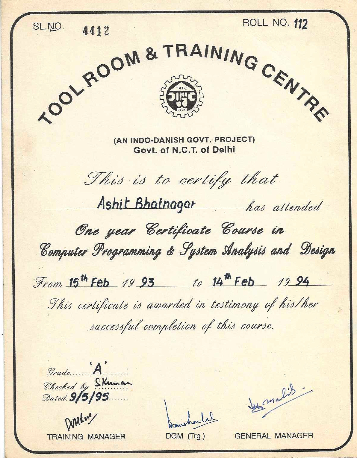 Designer Ashit Bhatnagar