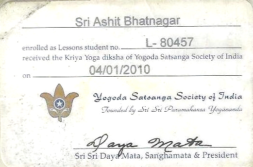 Kriya Yogi Ashit Bhatnagar